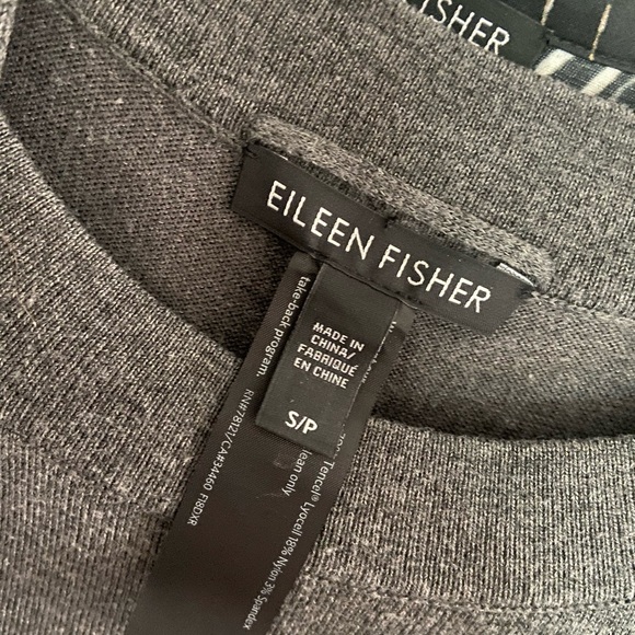Eileen Fisher Dark Gray Oversized Sweater Dress - Picture 8 of 8